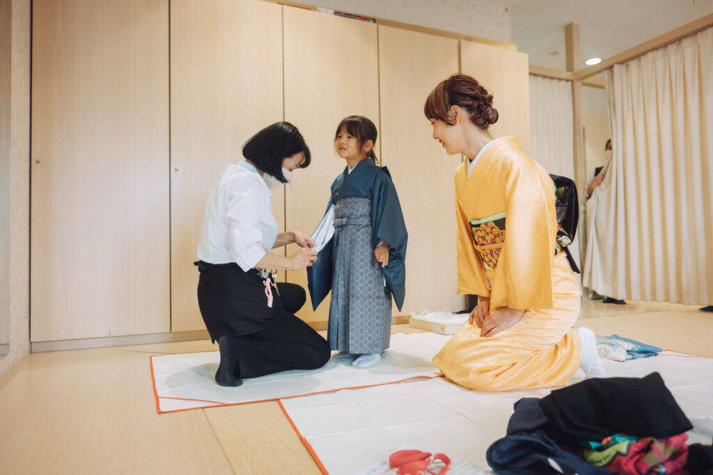 七五三　お支度　出張撮影